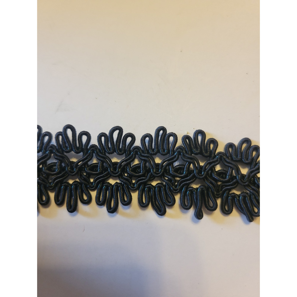 Vtg Black Cloth Tatted Gothic Lace Dangle Victorian Jewelry Choker Necklace - Picture 7 of 7